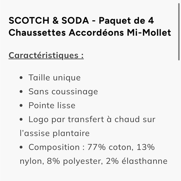 Scotch & Soda Classic White Socks - Picture 5 of 5